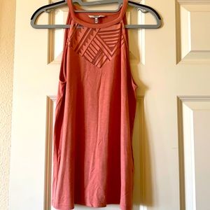 BKE women’s halter style tank in coral